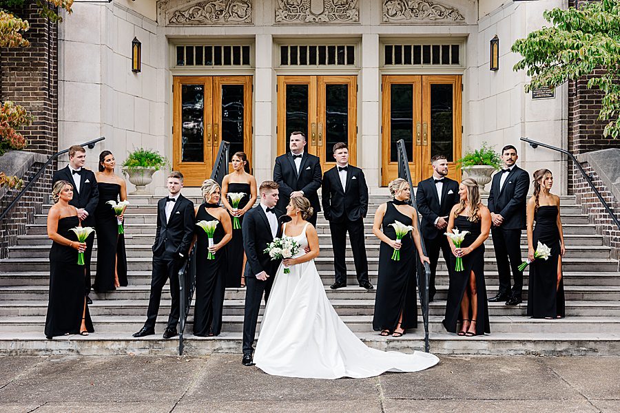 wedding party at summer press room wedding
