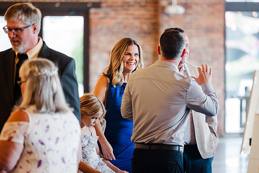 summer press room wedding ceremony