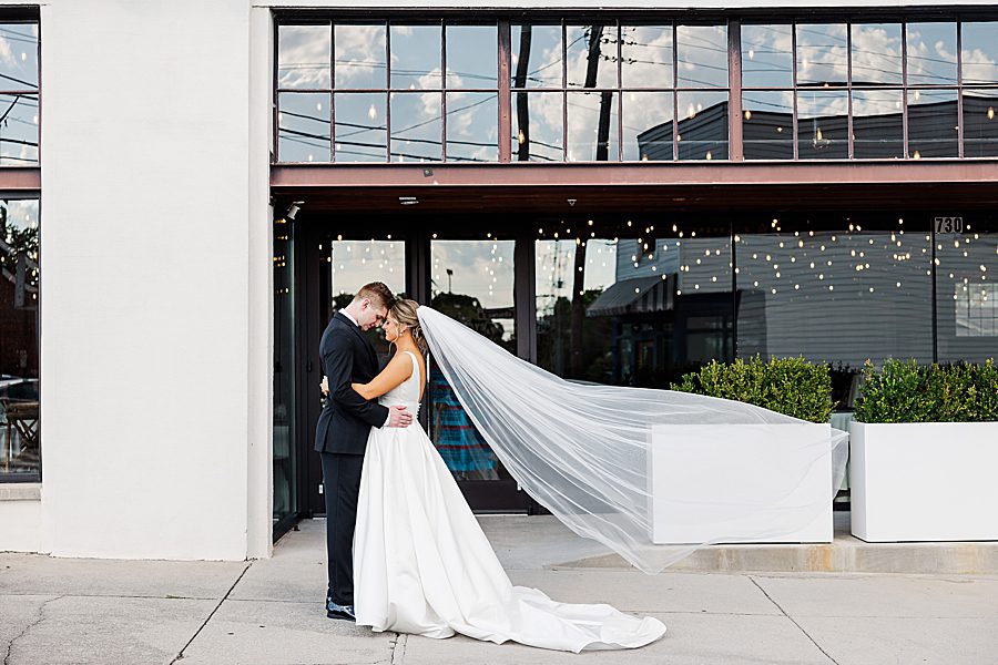 just married portraits after summer press room wedding