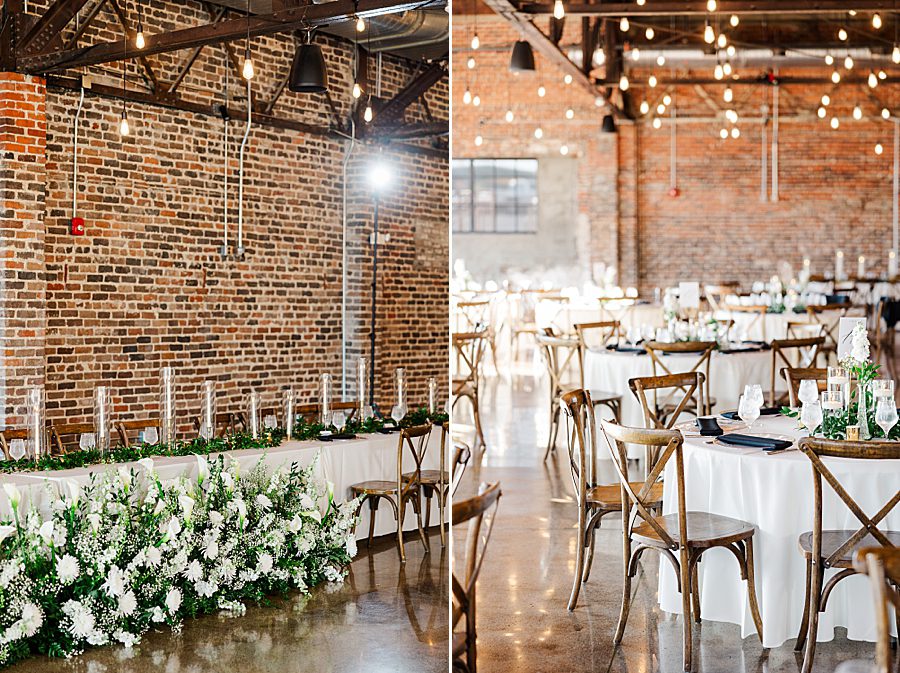 reception at summer press room wedding