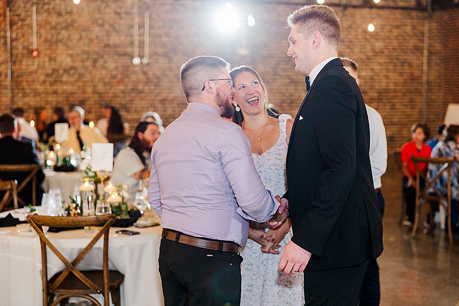 groom mingling with guests