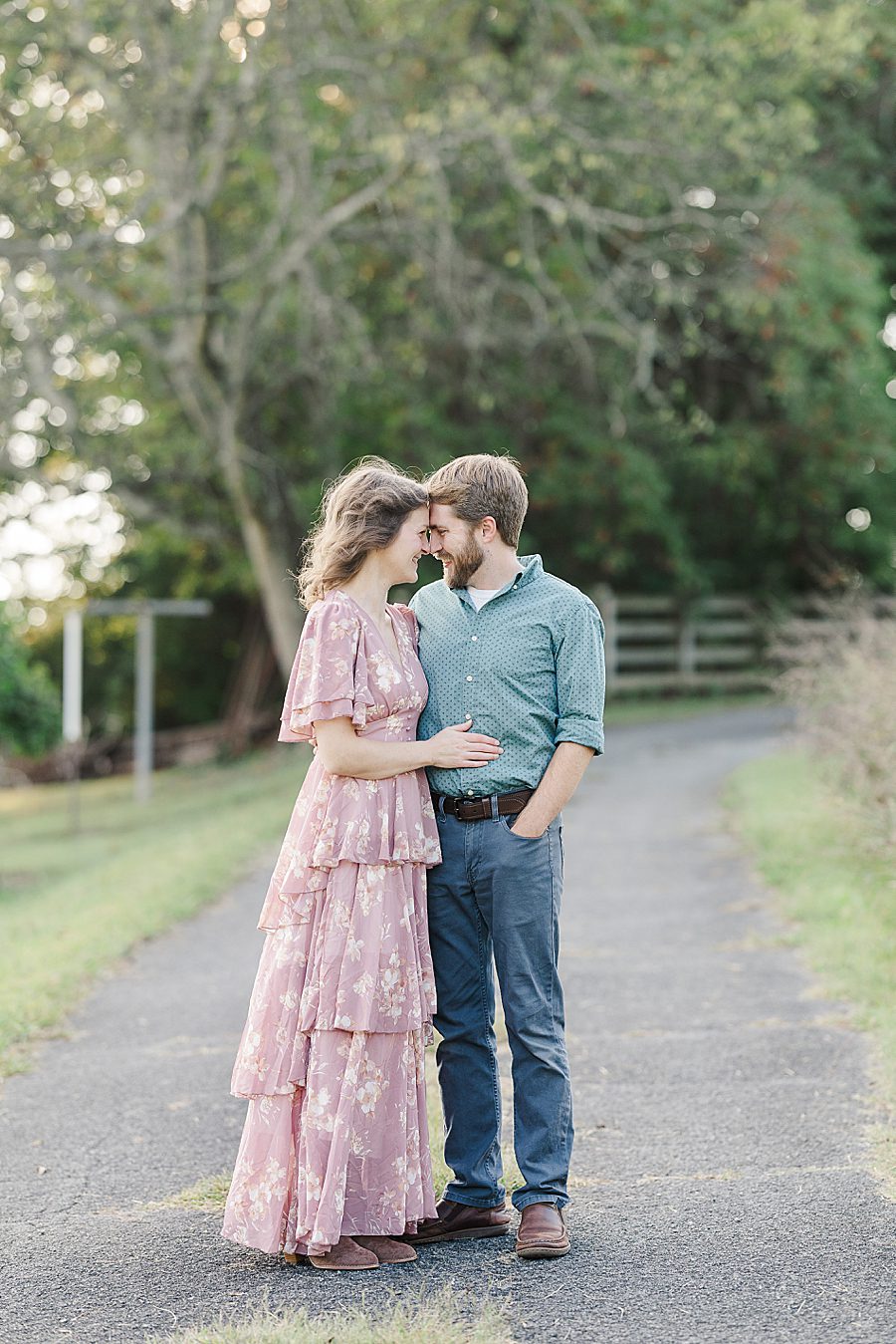 foreheads together at lenoir city family session