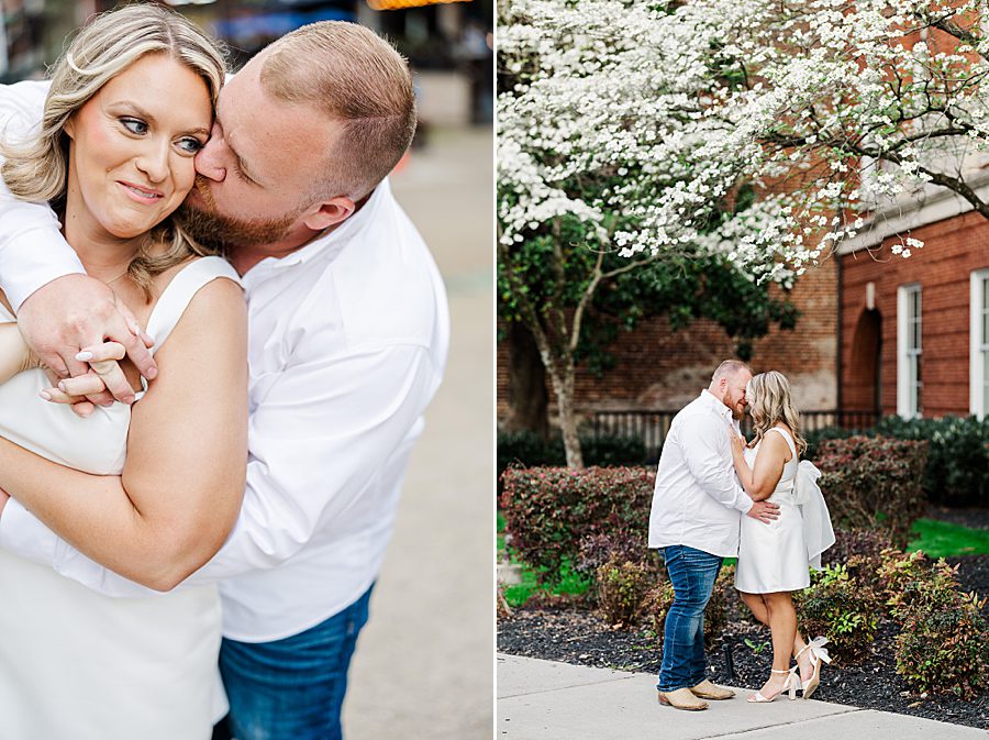 spring foliage at downtown knoxville engagement