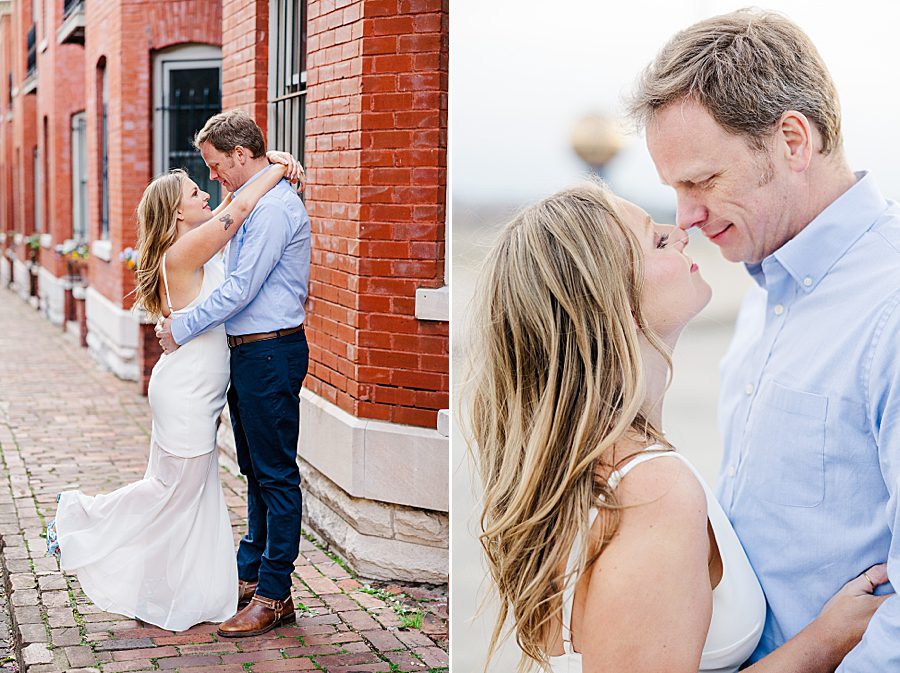nose to nose at spring downtown knoxville engagement