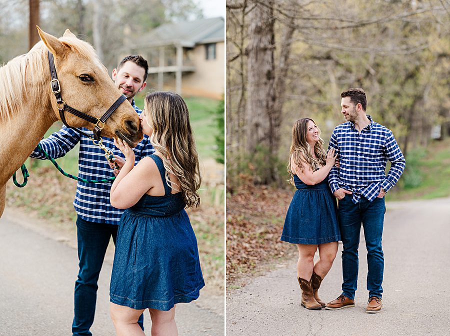 woman kissing pet horse