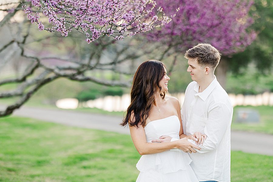 happy couple at sunrise marblegate farm engagement