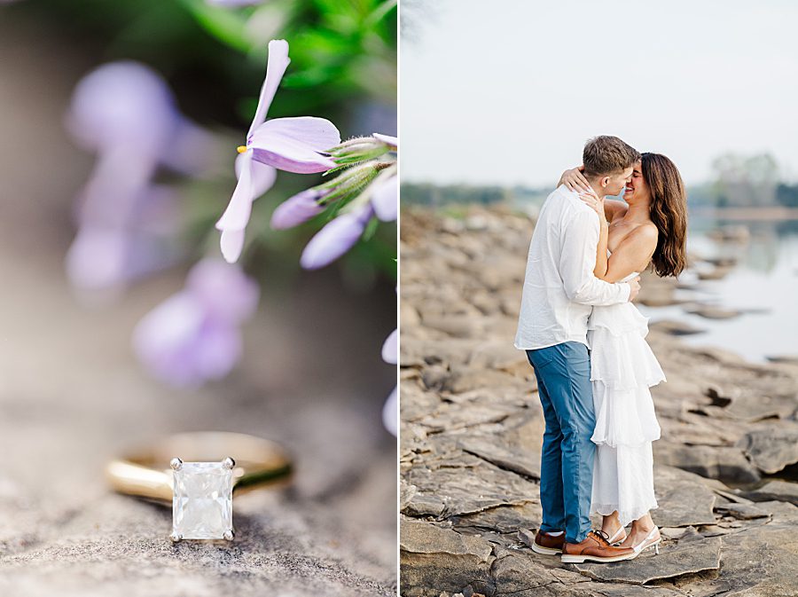 rectangular diamond engagement ring