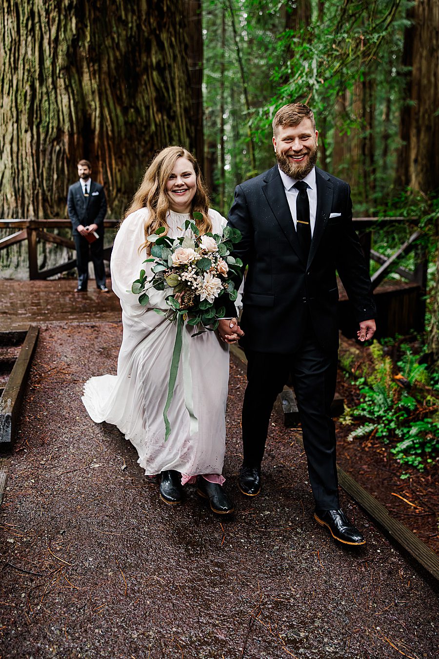 recessional at Redwood National Park Wedding