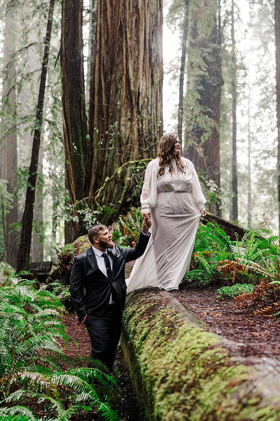 national park portraits of bride and groom 