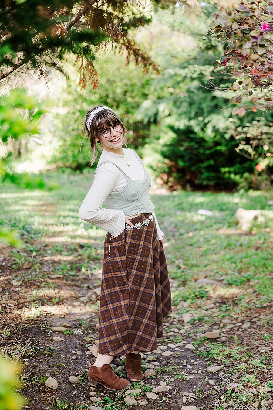 senior session at ut gardens