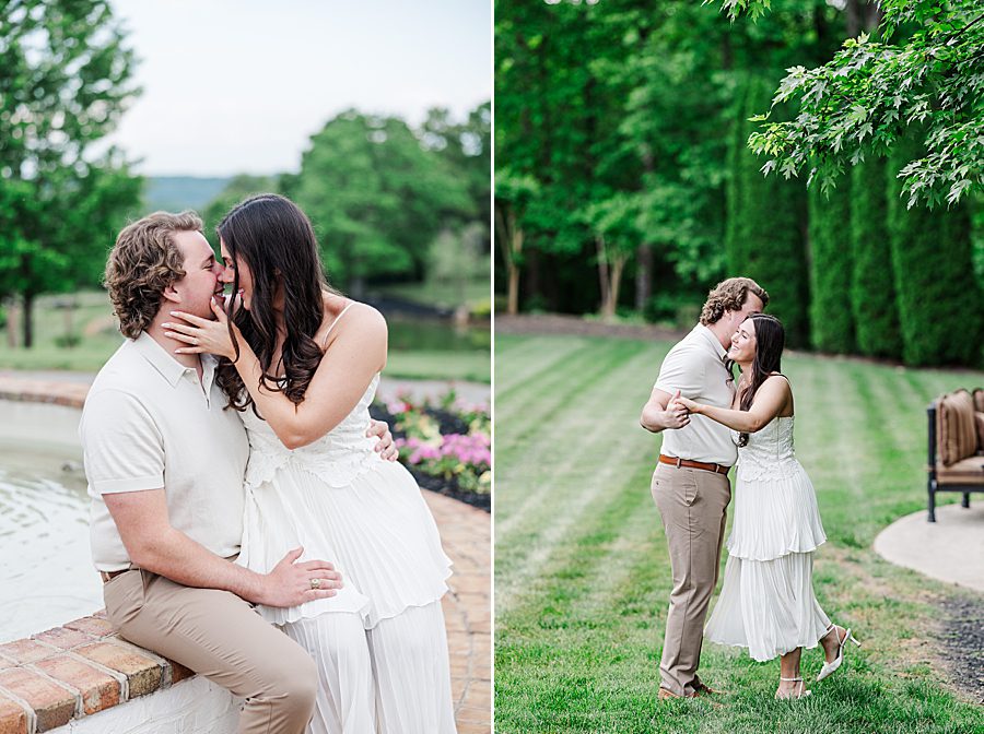 couple at castleton estate engagement