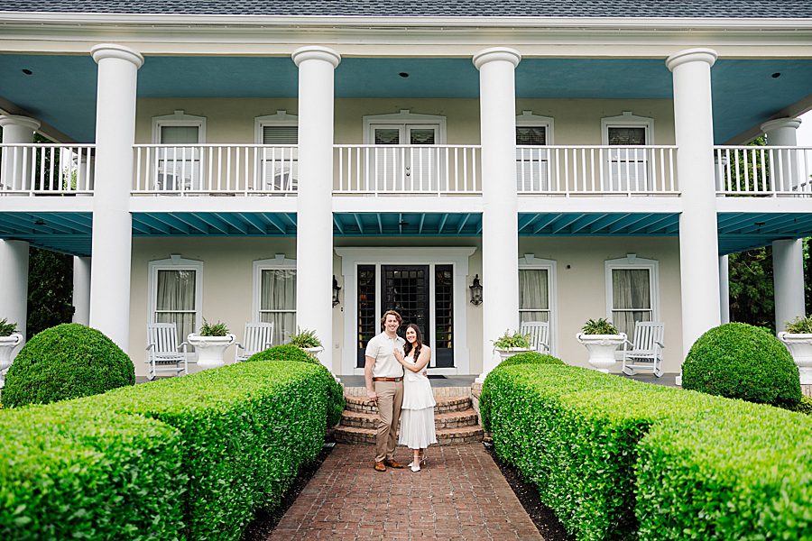 couple at castleton estate engagement session