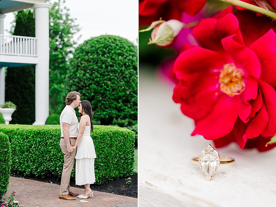 tear drop engagement ring at castleton estate engagement