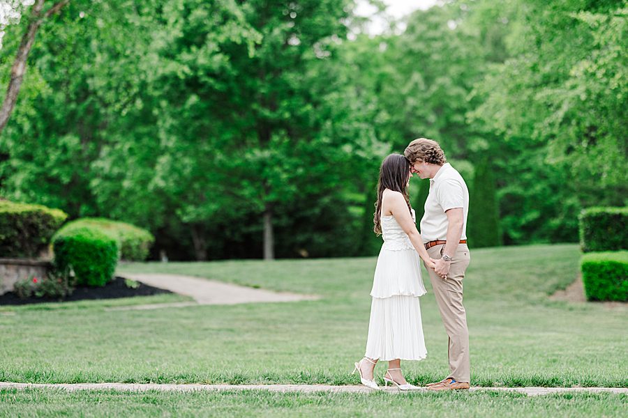 couple with foreheads together