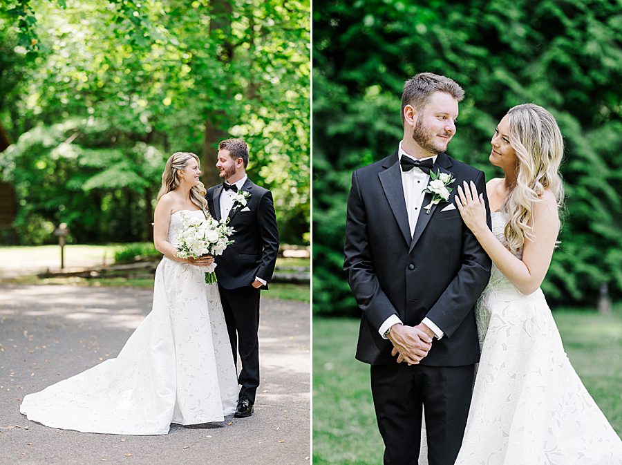 bride and groom photos at dancing bear wedding