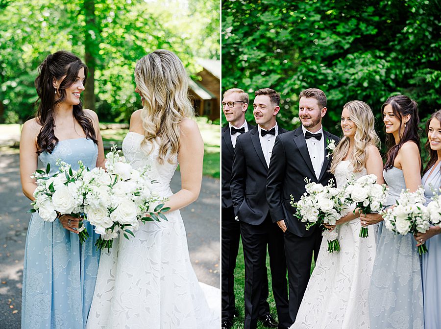 wedding party at dancing bear wedding