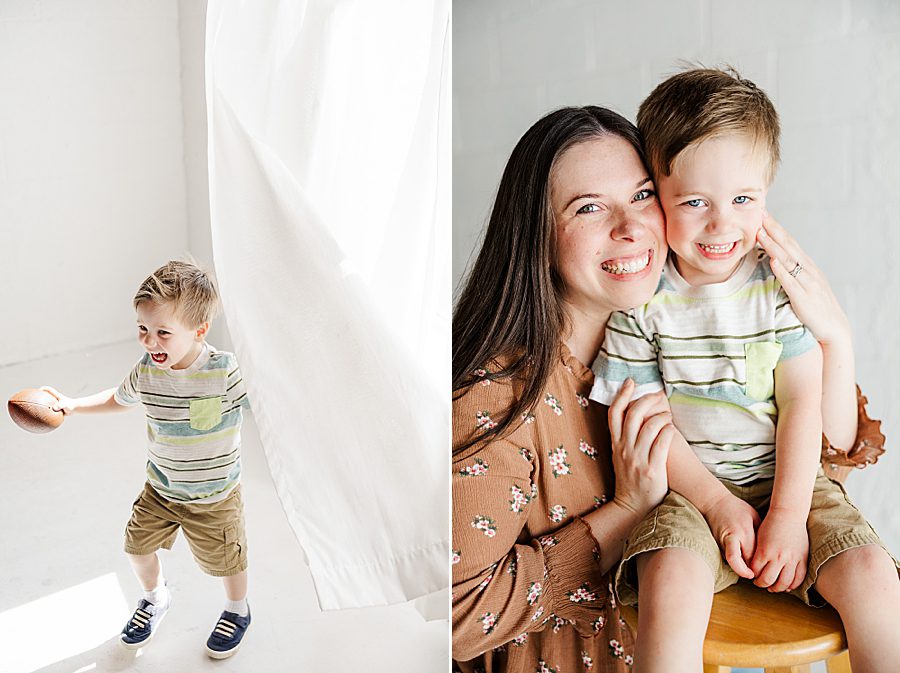 mom and son
