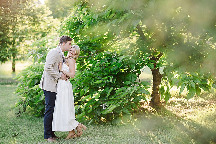golden hour engagement session at knoxville botanical