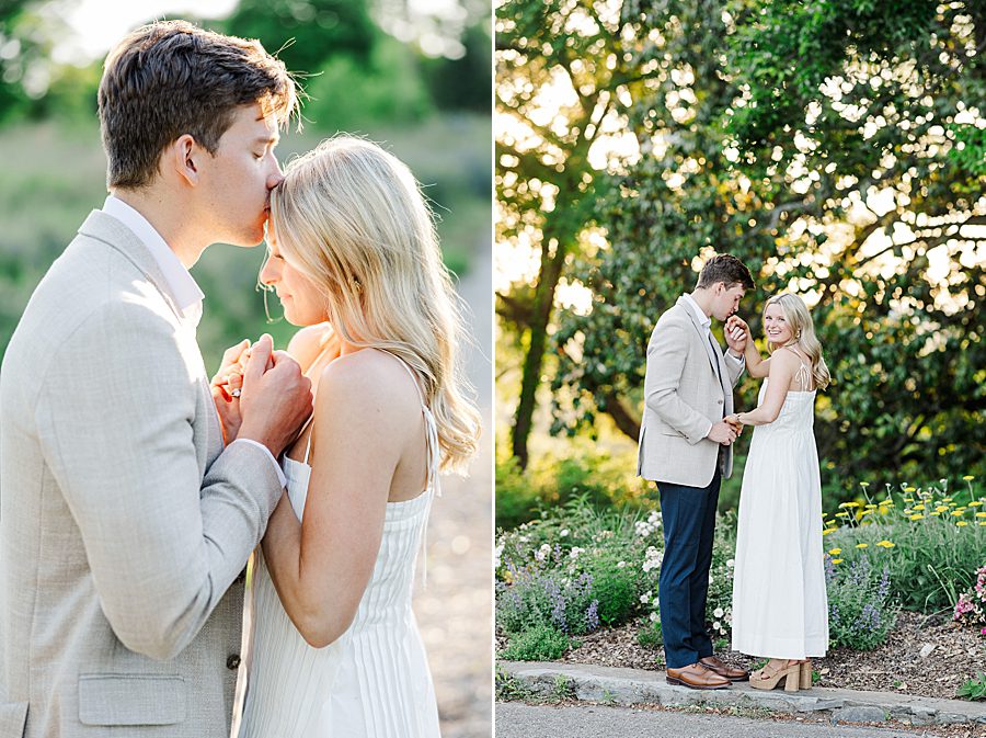 kiss on forehead at knoxville botanical
