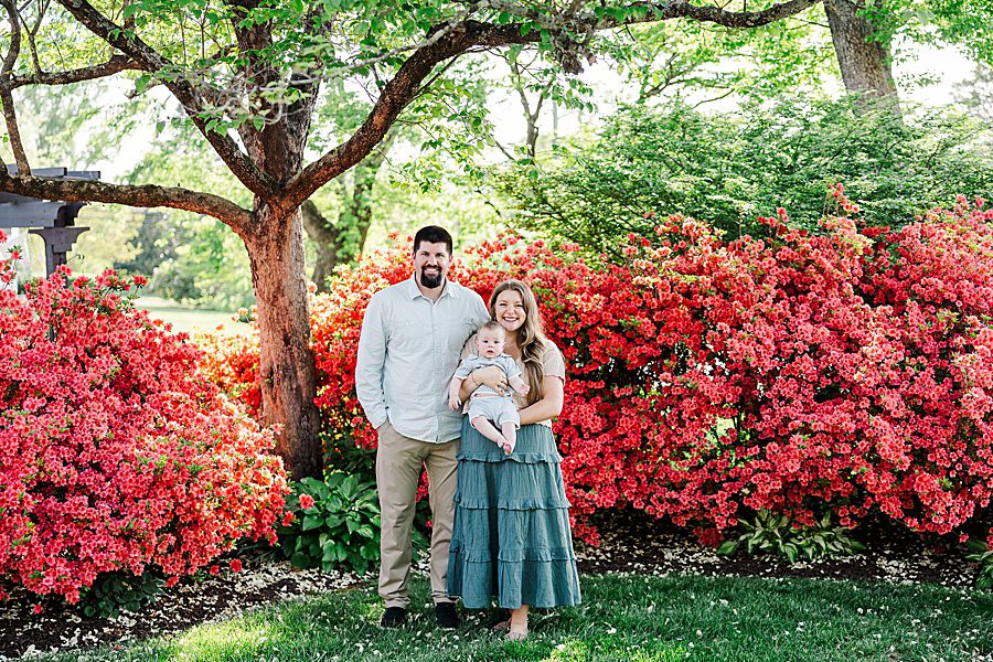 family of 3 by red azalea