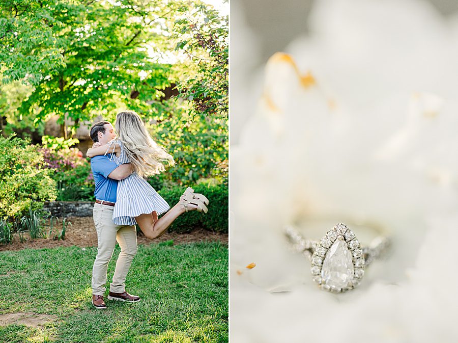 teardrop diamond engagement ring