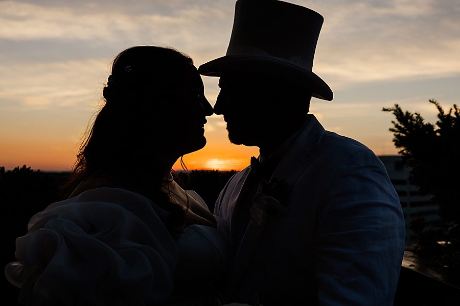 nose to nose at sunset
