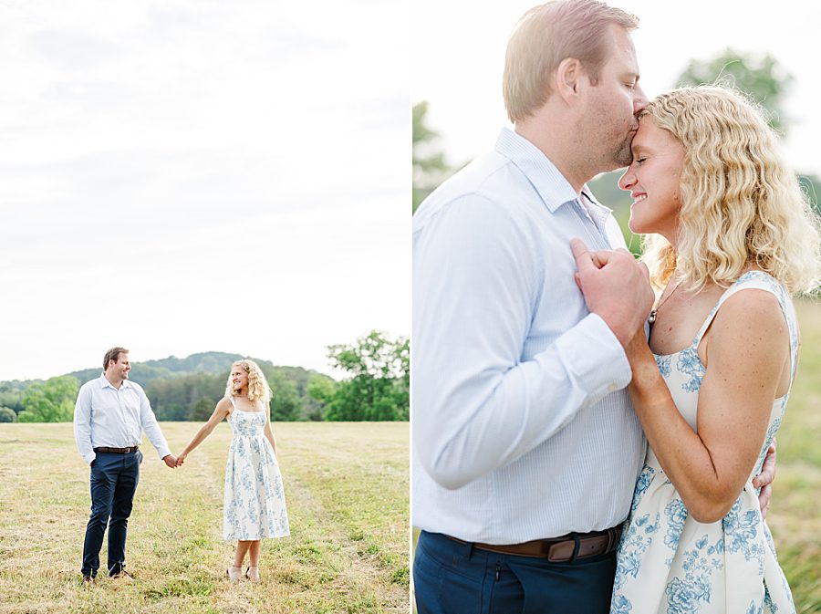 golden hour at rainy marblegate engagement