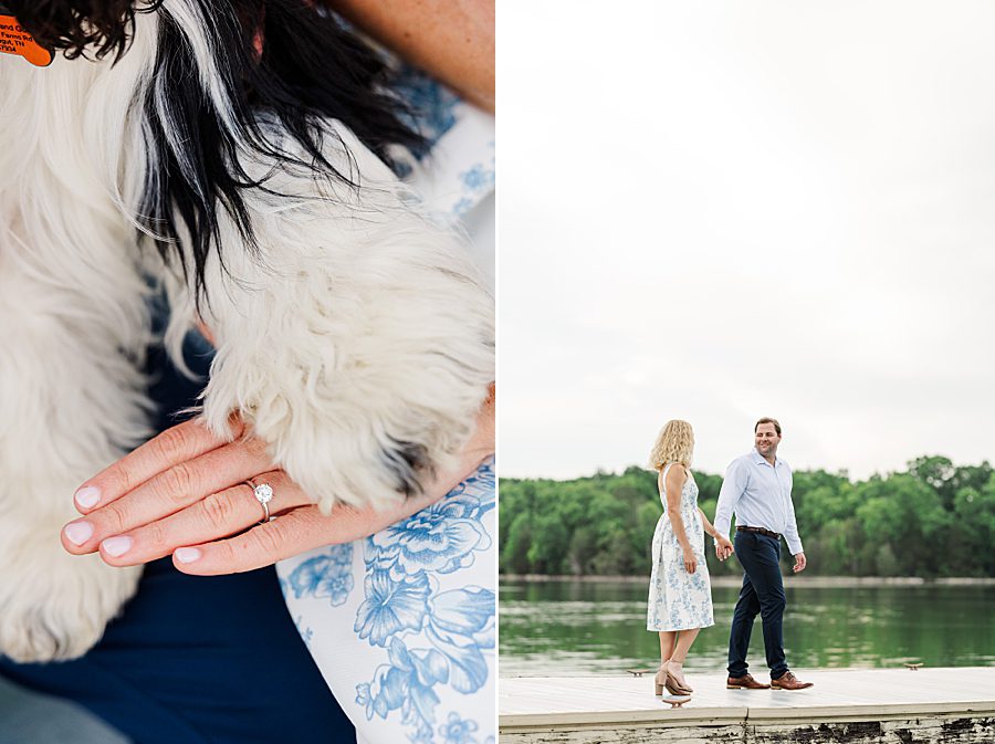 woman wearing engagement ring