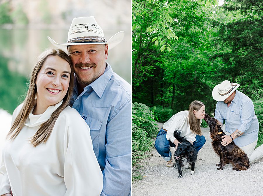 couple with dogs