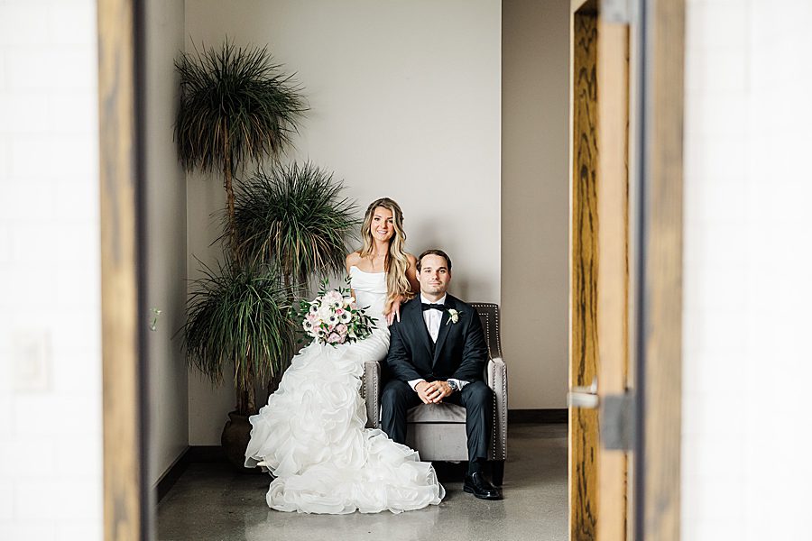 editorial bridal portrait at summer press room wedding