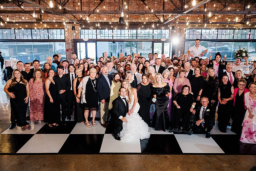 all wedding guests at reception