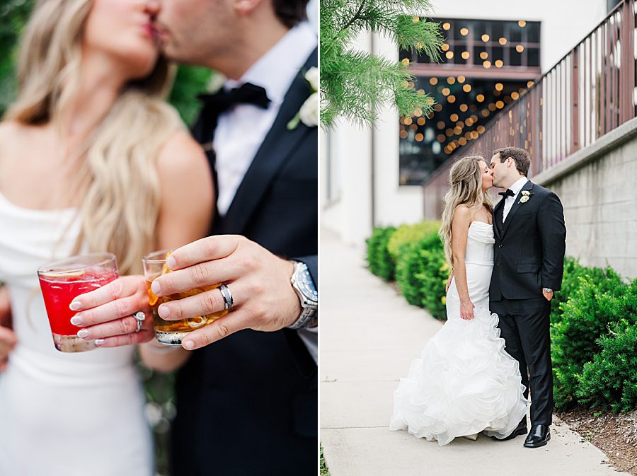 just married portraits of bride and groom