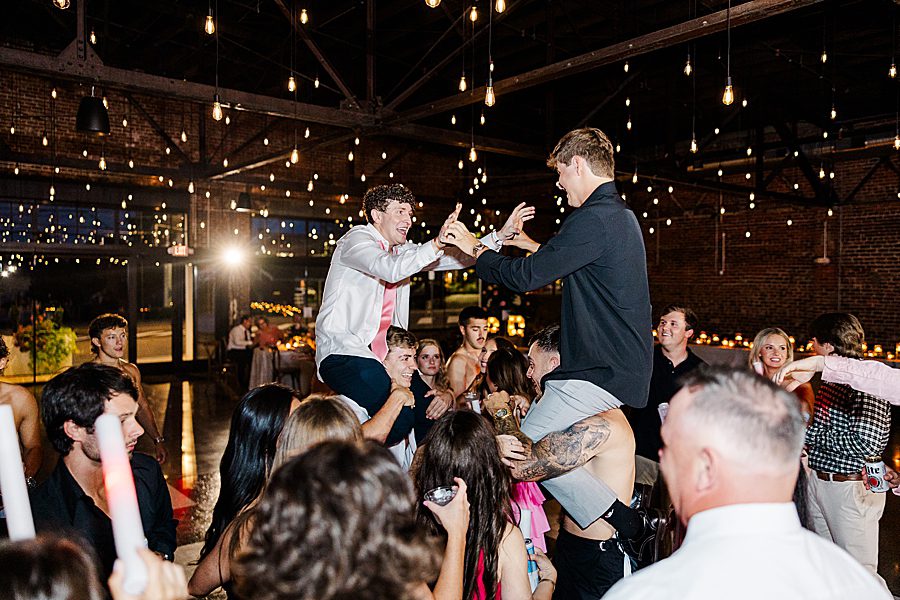 guests playing chicken  at reception