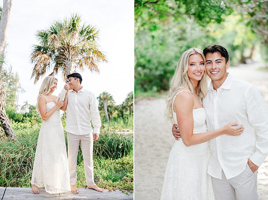 couple at anna maria island anniversary session