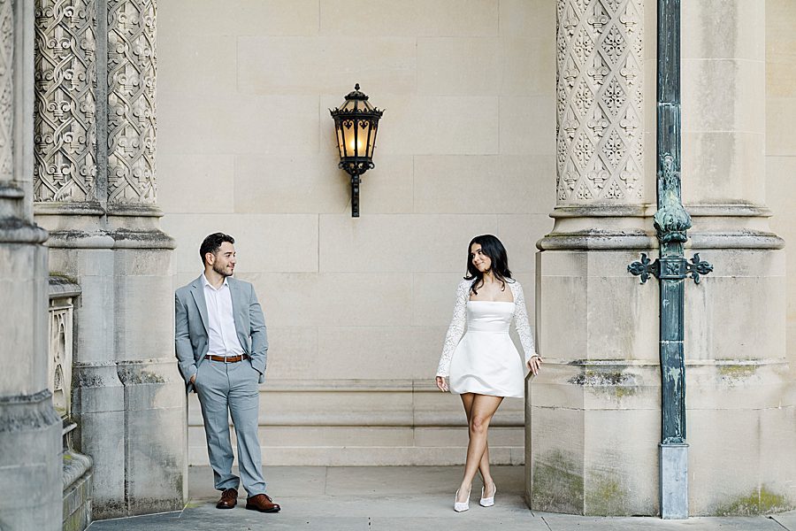 couple at biltmore estate engagement