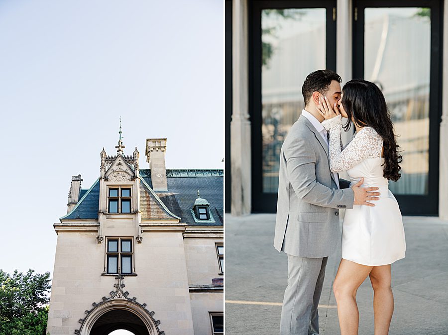 couple at biltmore estate engagement session
