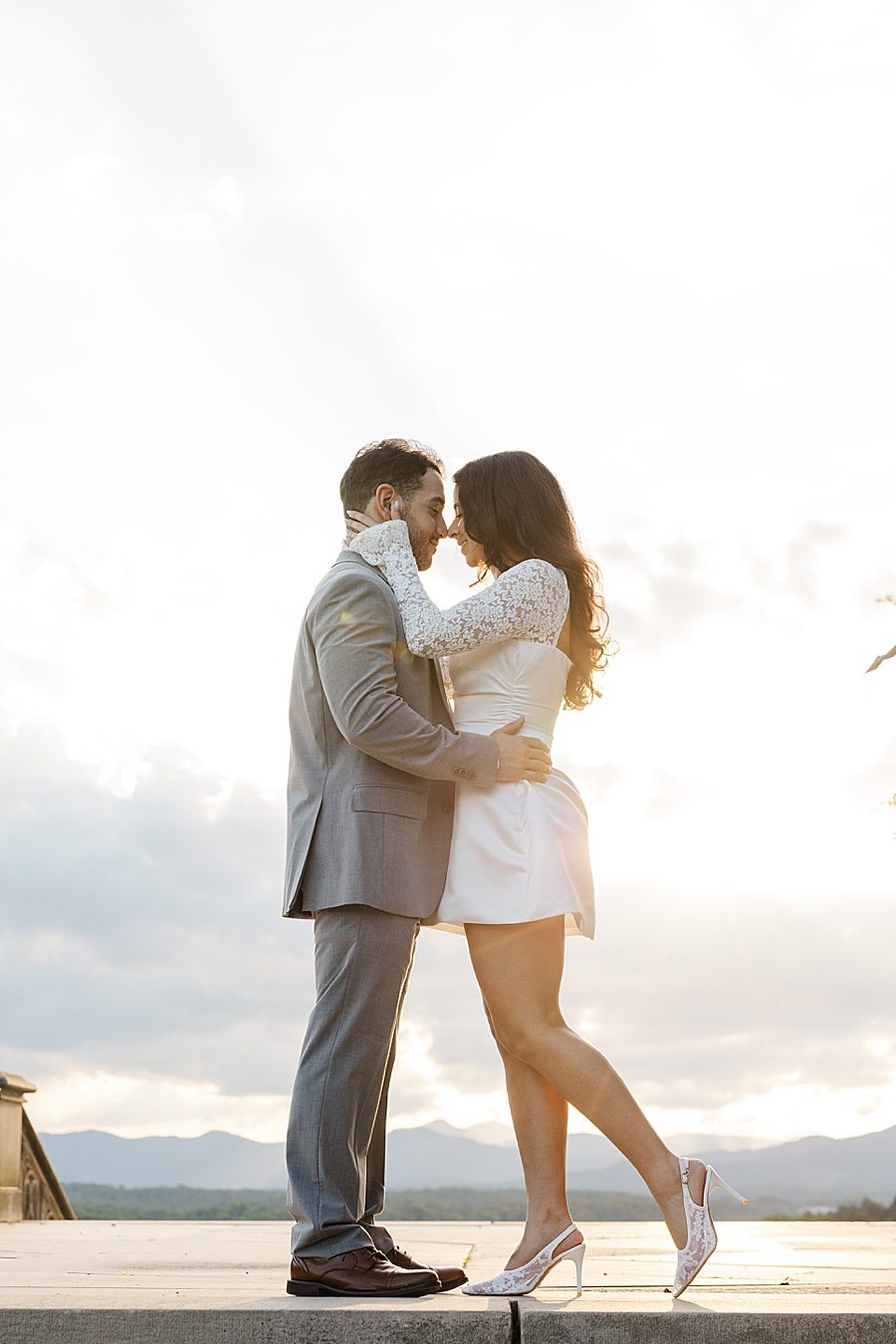biltmore estate engagement session golden hour