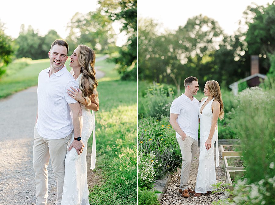 couple laughing together