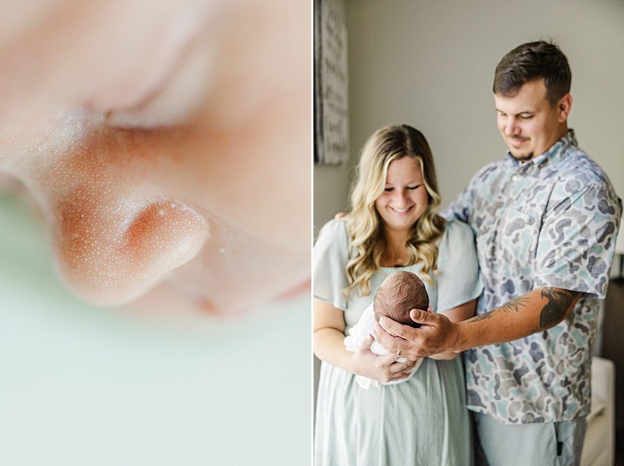baby nose at home newborn session