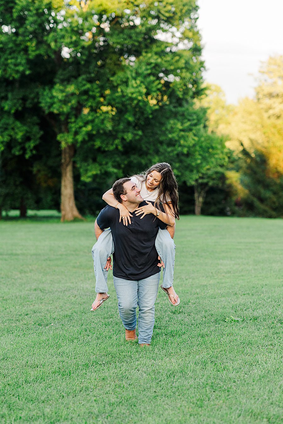 piggyback ride at associate knoxville botanical engagement