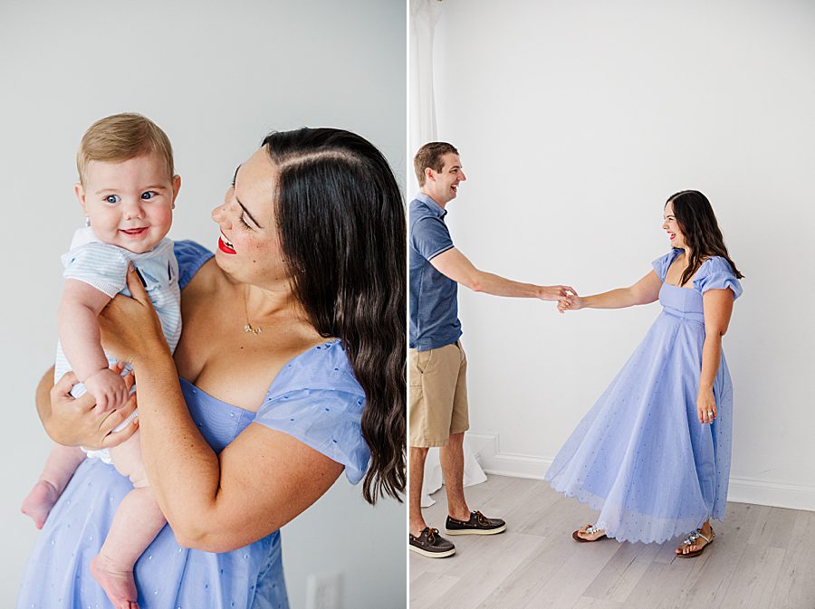 husband dancing with wife