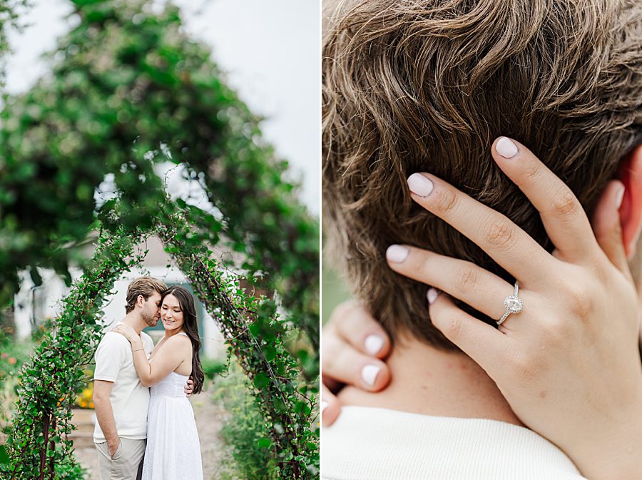engagement ring at knoxville botanical summer engagement