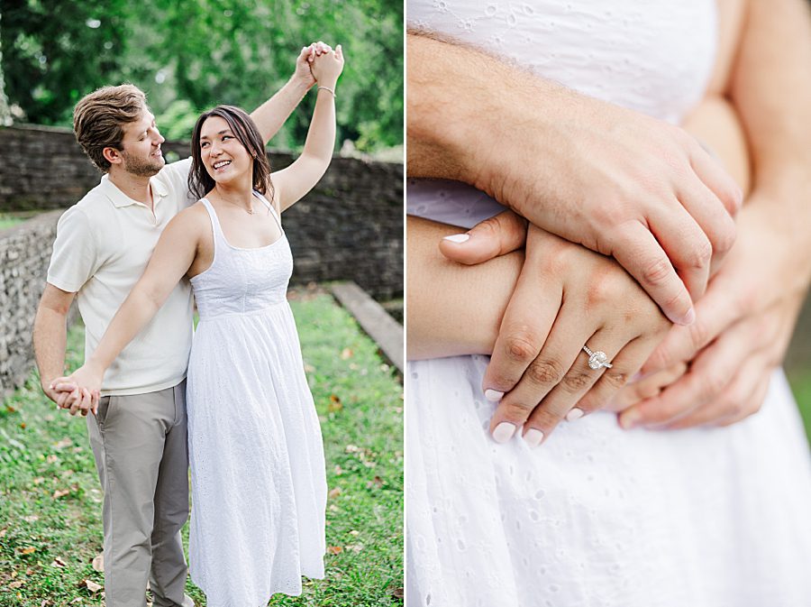 up close of couple holding hands