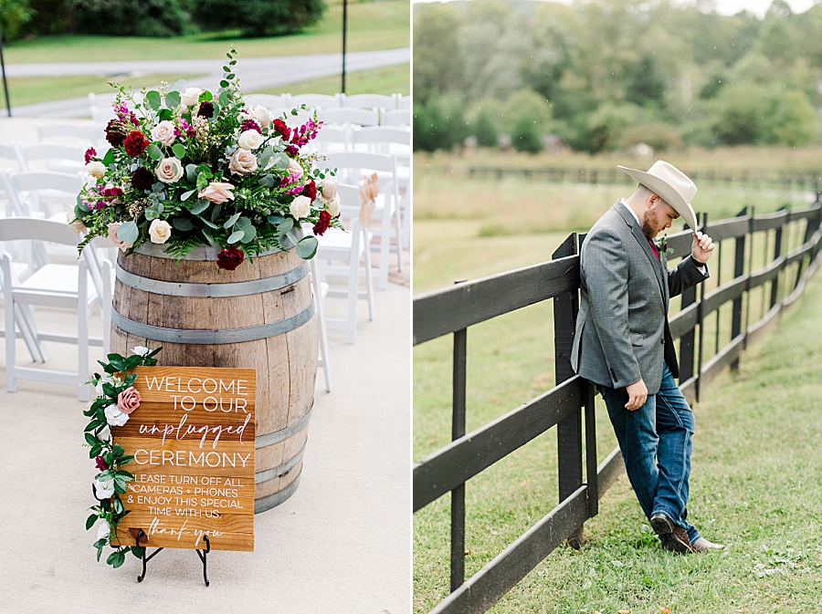4 points farm wedding welcome sign
