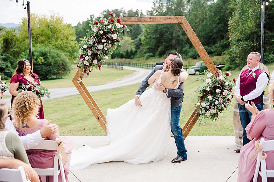 you may kiss the bride at 4 points farm wedding