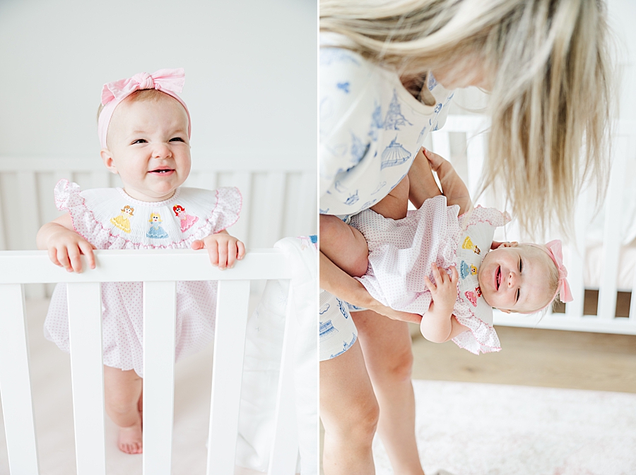 9 month old in crib