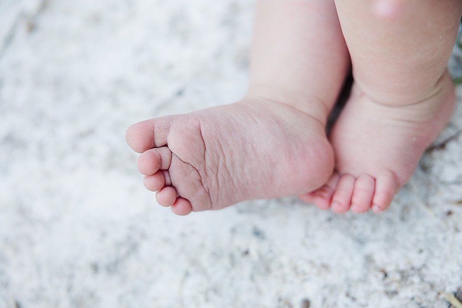 baby toes at 9 month meads quarry session