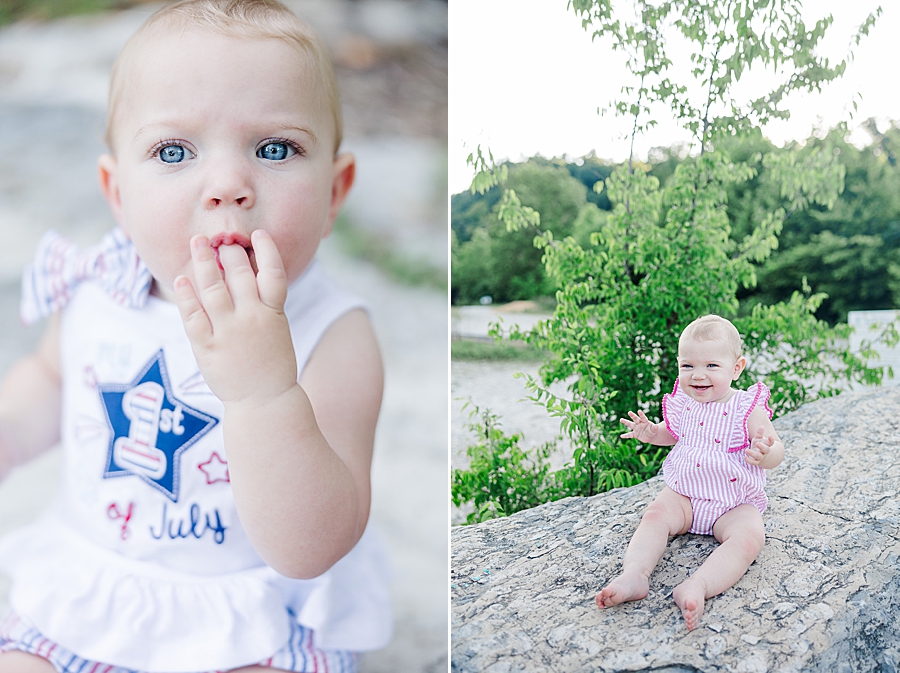 happy girl at 9 month meads quarry session