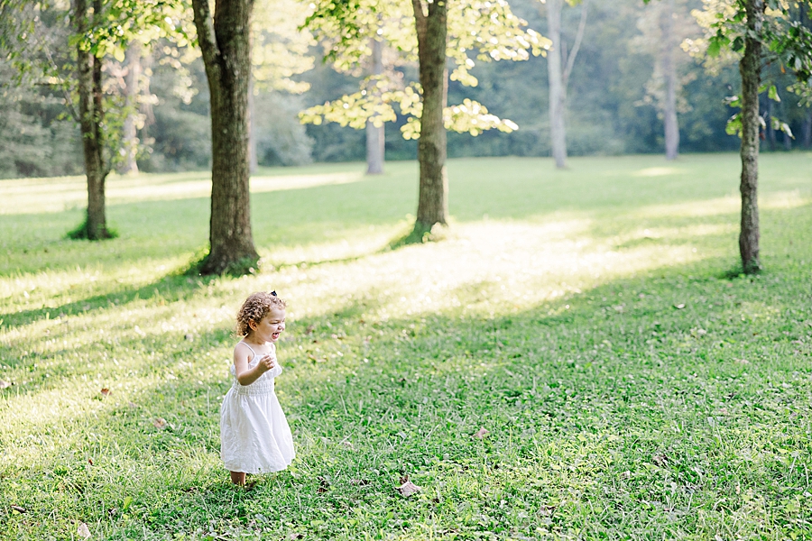 little girl in white dress