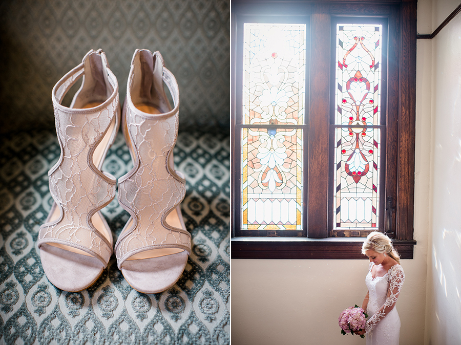 Close up of shoes at Historic Westwood by Knoxville Wedding Photographer, Amanda May Photos.